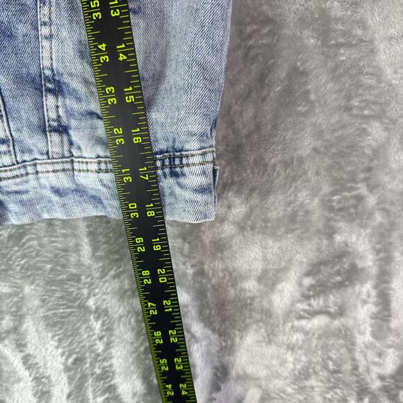 Free People Women’s Rumors Acid Wash Blue Denim Jacket Size XS - Picture 5 of 6
